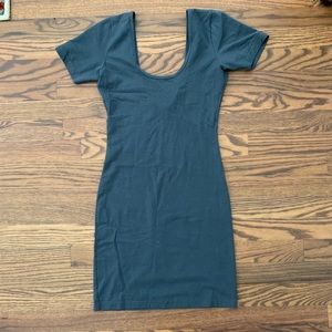 American Apparel double u neck dress charcoal gray